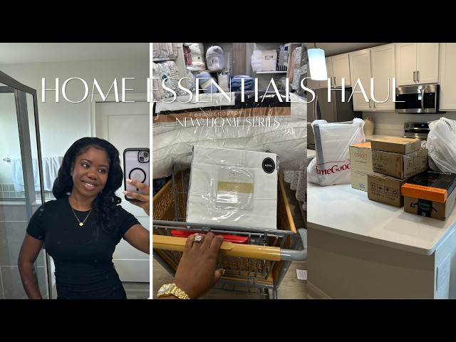 NEW HOME SERIES🏡 | HOME ESSENTIALS SHOPPING HAUL   Homegoods, Amazon, Walmart & Burlington Run
