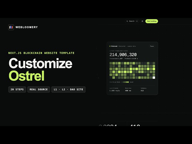 Ostrel Tutorial — Customize a Next.js Blockchain Website Template | Webloomery