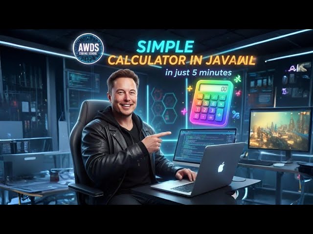 Java Calculator in 5 minutes Tutorial for Beginners | Build Your First Java Project | AWDS #java #py