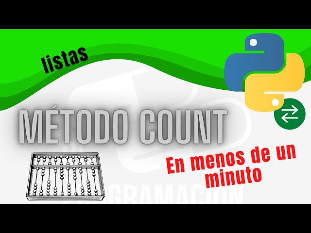 Método count en listas python, rápido y sencillo.
