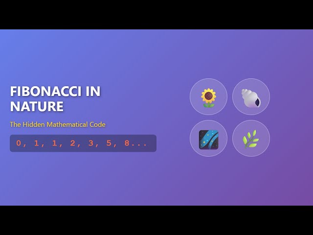 Fibonacci Sequence in Nature: Unveiling the Golden Ratio's Secret Code!