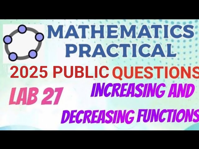 MATHS LAB 27//INCREASING AND DECREASING FUNCTIONS//2024 HSE QUESTIONS AND ANSWERS//VIVA QUESTIONS