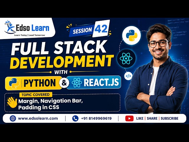 Margin, Navigation Bar, Padding in CSS | Session 42 | Edso Learn