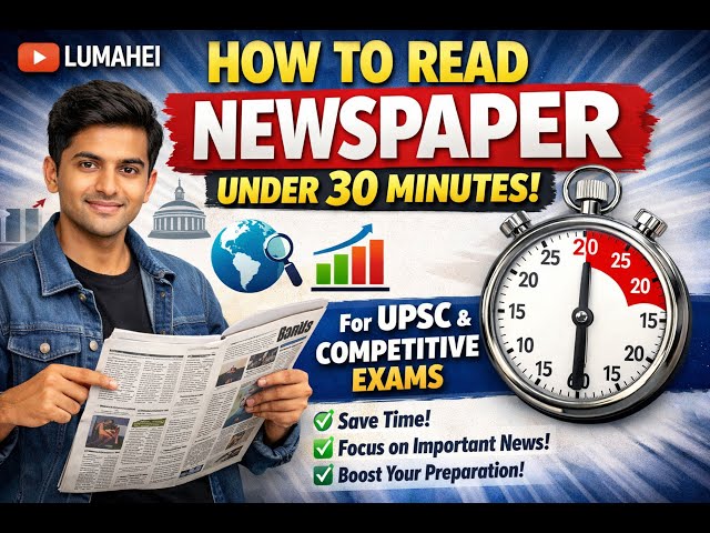 How to Read newspaper under 30 minutes for UPSC and competitive exams