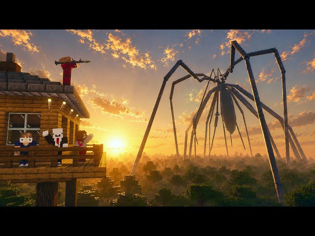 4 Idiots Survive a Spider Mod with Arachnophobia...