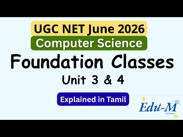 UGC NET | TNSET | Computer Science| Day 2 | Units 3,4 |Important Topics Explained with PYQs  Basics