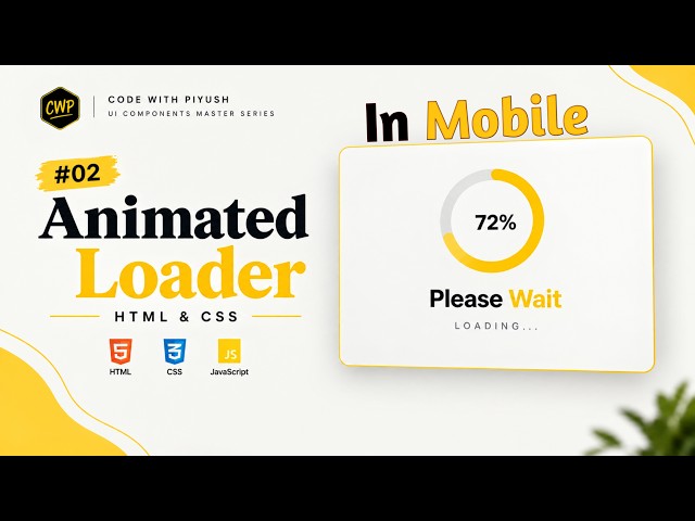 Create an Animated Loader Using HTML & CSS | Smooth Loading Animation | UI Components #02