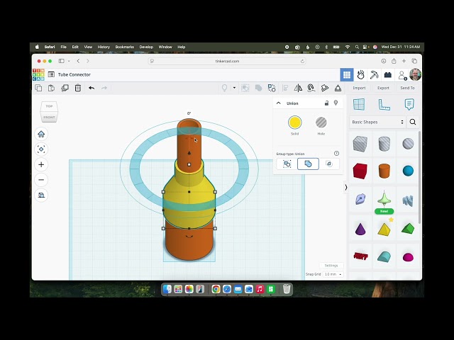 Codeblocks Part 9 Design challenge; create a customizable tube connector