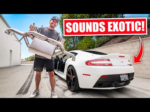 STRAIGHT PIPING MY V8 VANTAGE!