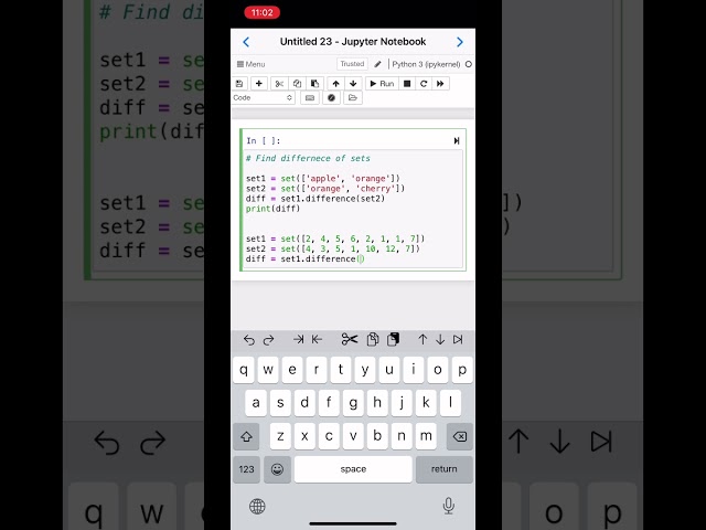 Python set: find the difference of two sets #shorts