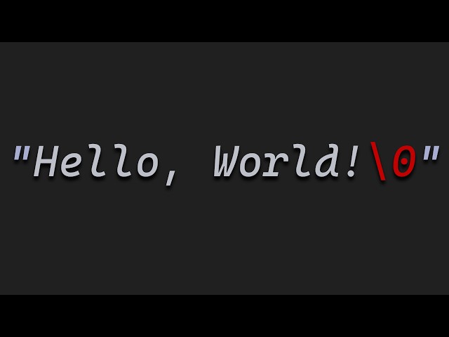 The Byte That Ends Every C String