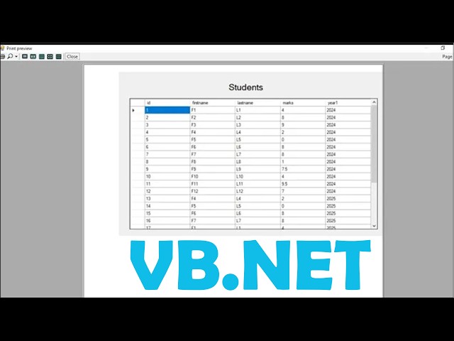 Visual Basic .NET: Print DataGridView with Title (Step-by-Step Tutorial)