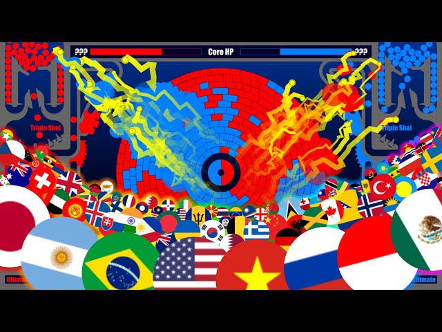 Worldwide Team Competition #2 - Marble Race Countries in Algodoo
