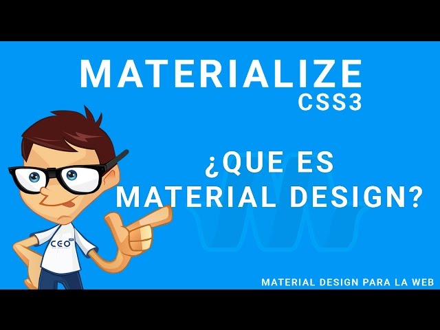 1 - MaterializeCss: Introducción (Material design para la web)