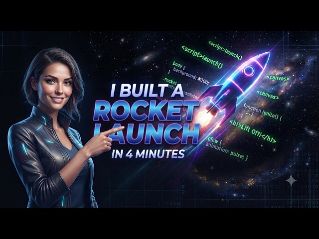 🚀 I Built a Rocket Launch in 4 Minutes (Full Tutorial)Using #html #css and JavaScript