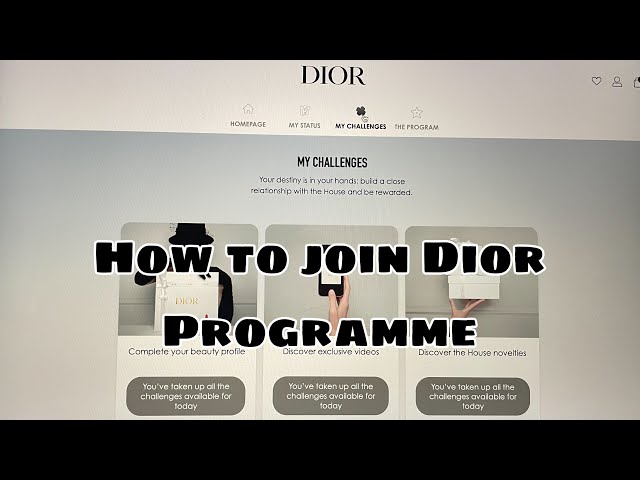 Step by Step: How to Join Dior Loyalty Programme
