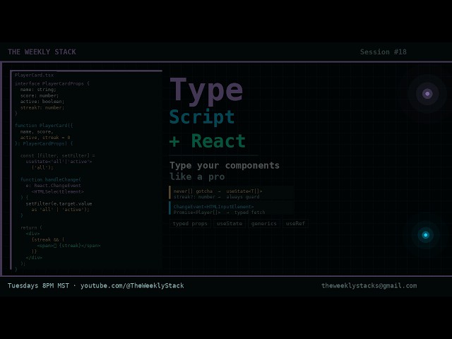 Your React Just Got an Upgrade — TypeScript + React in 1 Hour | The Weekly Stack #18