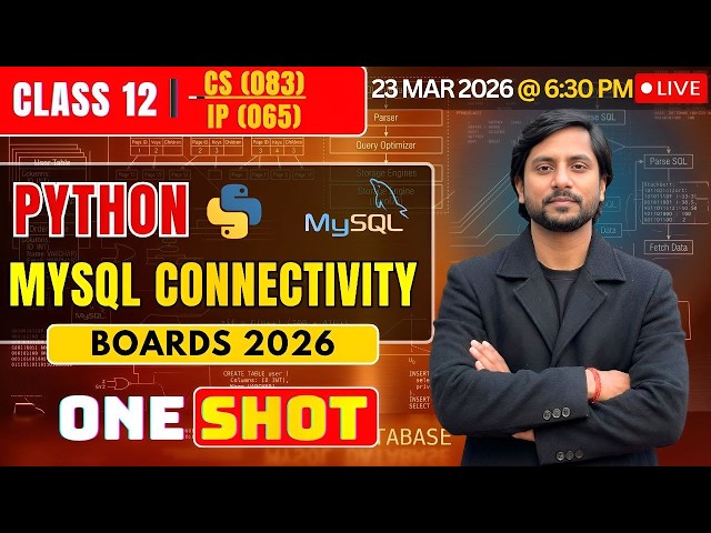 Python MySQL Connectivity in One Shot | CBSE Class 12 Computer Science | Board Exam 2026 Prep