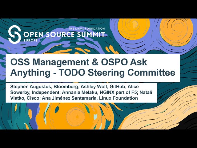 OSS Management & OSPO Ask Anything - TODO Steering Committee