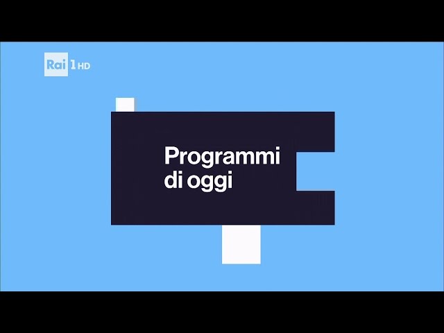 Rai 1 HD - Cartello "Programmi di oggi" 2016/2019