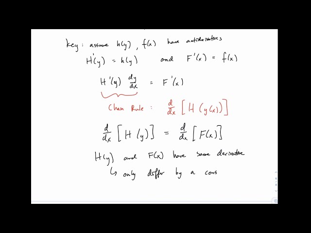 Calculus 2: 79 - Why separation of variables works