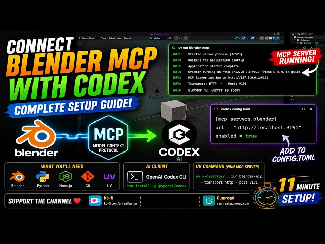 Connect Blender to Codex Using MCP in 11 Minutes!