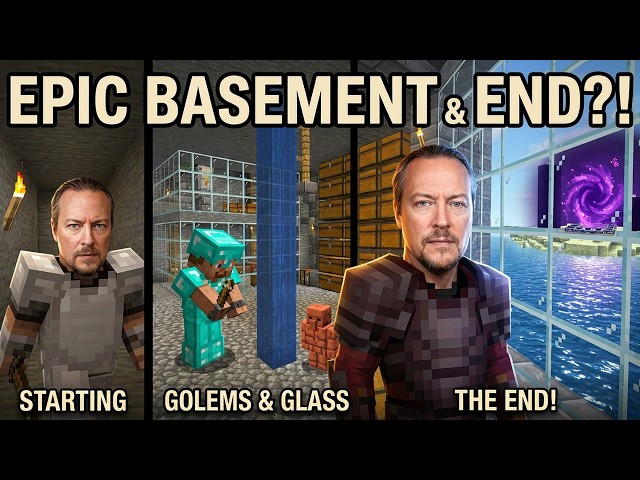 Starting Minecraft Anew 27! Basement Build, Golem Sorter & End Dimension Teaser!