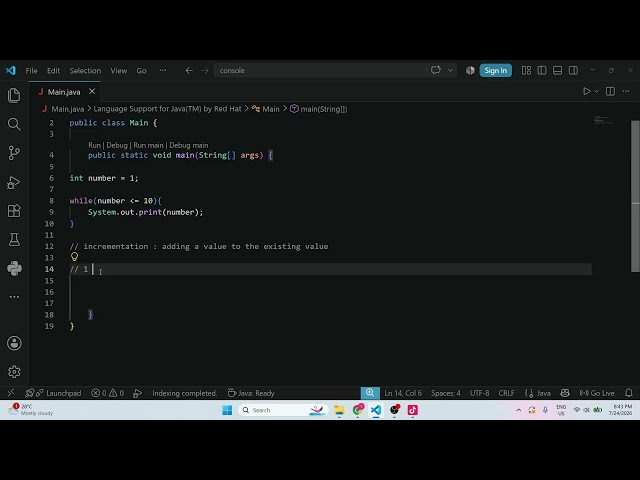 14. Java — While Loop Incrementation