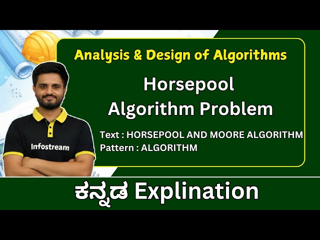 Horsepool algorithm  | Analysis and Design of Algorithm | All universities