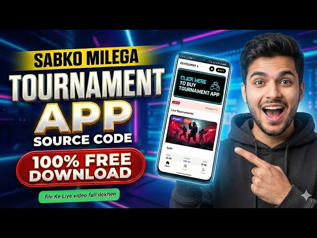 Free Fire Tournament App Source Code Giveaway 🎁 | Free Download (No Paid)