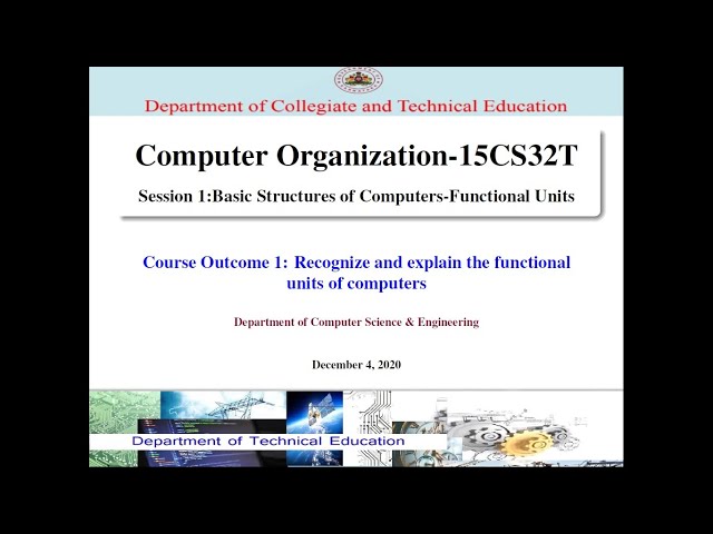 Computer Organization: Lecture 1  Basic Structures of Computers- Functional Units