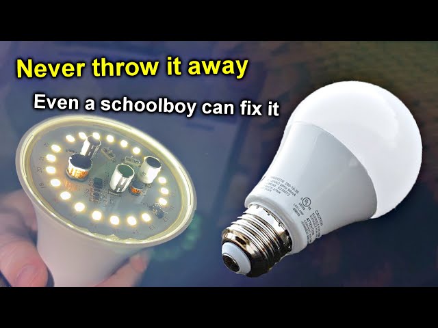 ✅How to DISASSEMBLE and REPAIR an LED lamp WITHOUT A SOLDERING IRON Do-it-yourself LED lamp repair