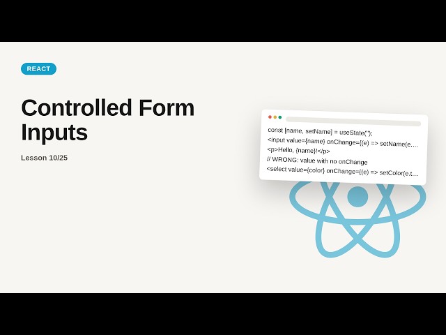 React JS + Redux - Web development basic Series: Controlled Form Inputs