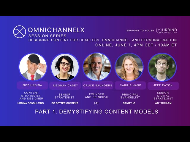 Demystifying Content Modelling - Panel Discussion