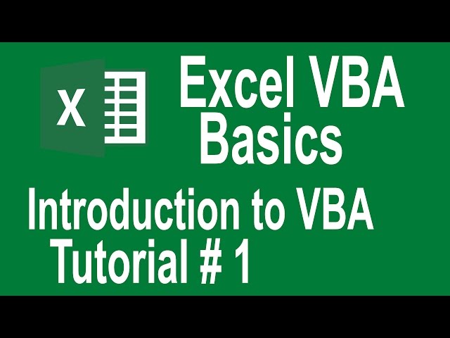 excel vba programming Basics Tutorial # 1 | Writing Our First Macro