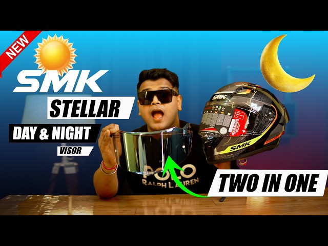 Finally Day & Night Visor for SMK Stellar😍 Two in One Visor | Best Helmet in 3000-4000 | SMK Stellar