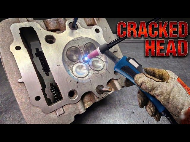 Cylinder head crack repair - Yamaha XT 350 - year 1989