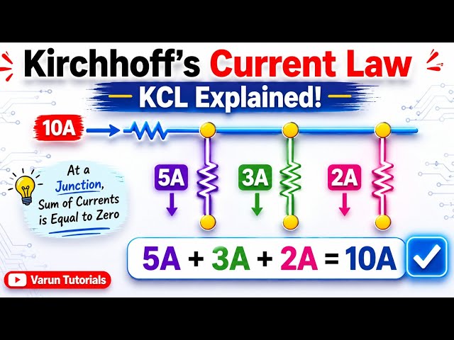 ⚡ Kirchhoff’s Current Law (KCL) Explained in Simple Way | Electrical Circuits Basics ⚡