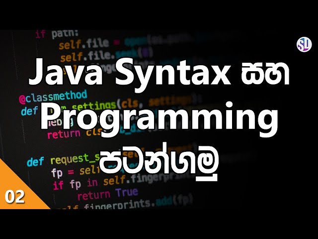 Java Syntax & First program | Sinhala | SD Official SL