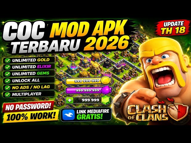 COC MOD APK TERBARU 2026 🔥 Unlimited Gems & Gold | No Password 100% Work
