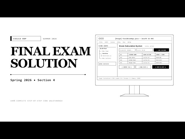 Solving Final Exam Questions: Spring 26