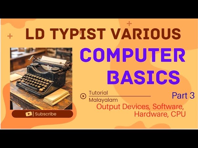LD TYPIST VARIOUS #computer #basic #outputdevices #software #hardware #ldtypist #psc #pyq #typist 