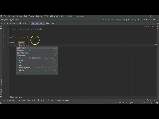 Class Constructors and Destructors in C++