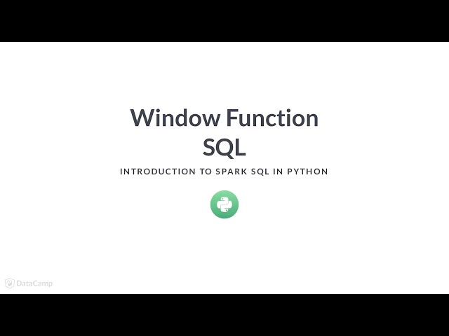Python Tutorial: Window function SQL