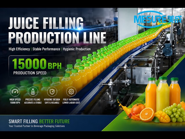 15000BPH Juice Filling Production Line From Mesure Machinery