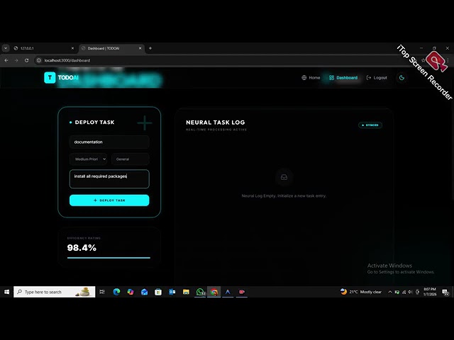 Phase 2 Milestone: Full-Stack Web Application & Secure Authentication