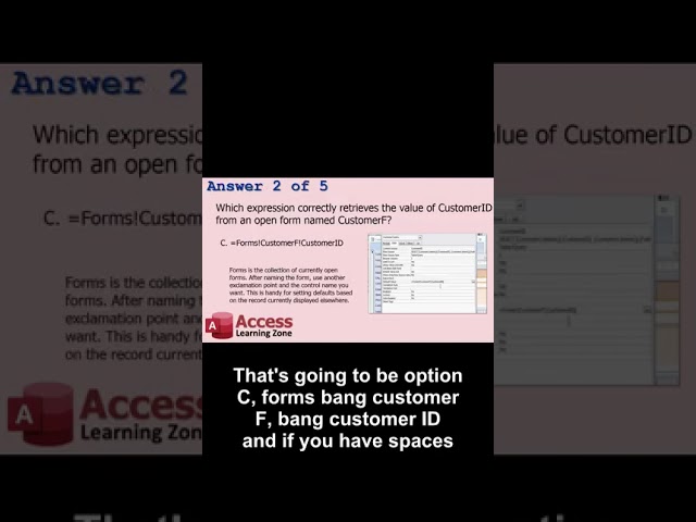 Can You Open Related Contacts From a Customer Form in Microsoft Access? Video Quiz X2.4
