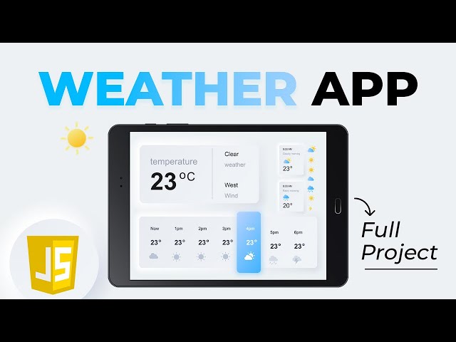 Build a Universal Weather App using JavaScript | Full Project using HTML, CSS, and Weather API