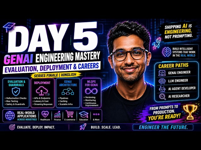 GenAI Engineering Mastery — Day 5: Evaluation, Deployment & Careers (Series Finale, Hinglish)