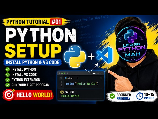 Write Your First Python Program (2026) | Install Python & VS Code | Python Tutorial for Beginners#01